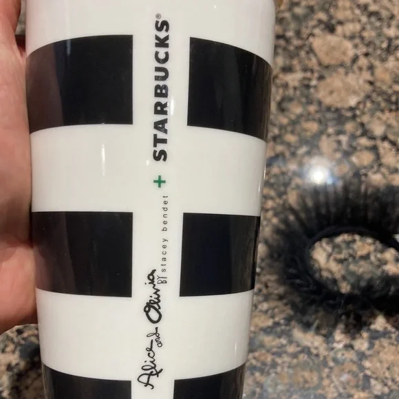 Starbucks Alice & Olivia ceramic travel mug Limited Edition!!